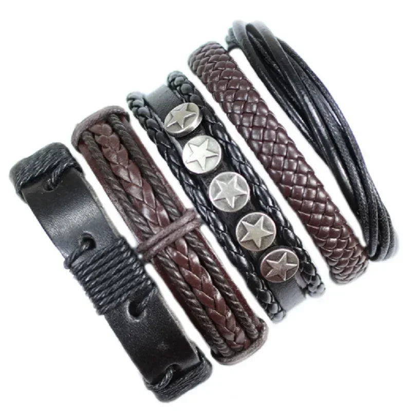 Multilayer Men's Leather Bracelets
