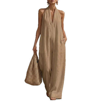 Timeless Wide-Leg Halter Jumpsuit