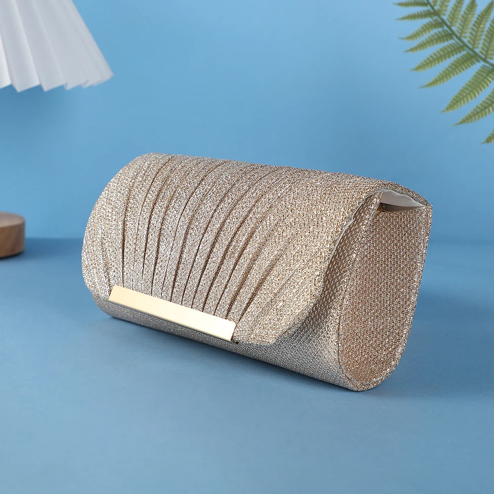 Luxury Shimmer Envelope Clutch