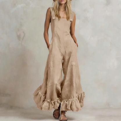 Aurora Ruffle Wide Leg Jumpsuit