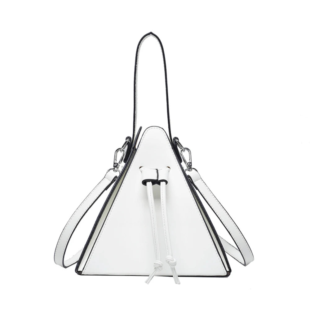 Geo Triangle Drawstring Bucket Bag