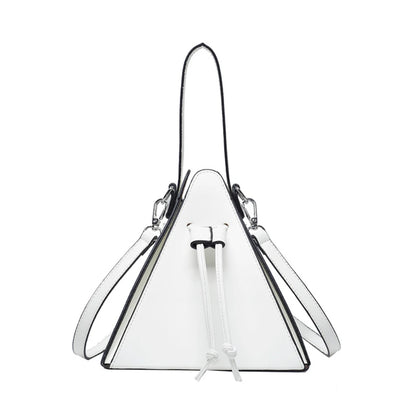 Geo Triangle Drawstring Bucket Bag