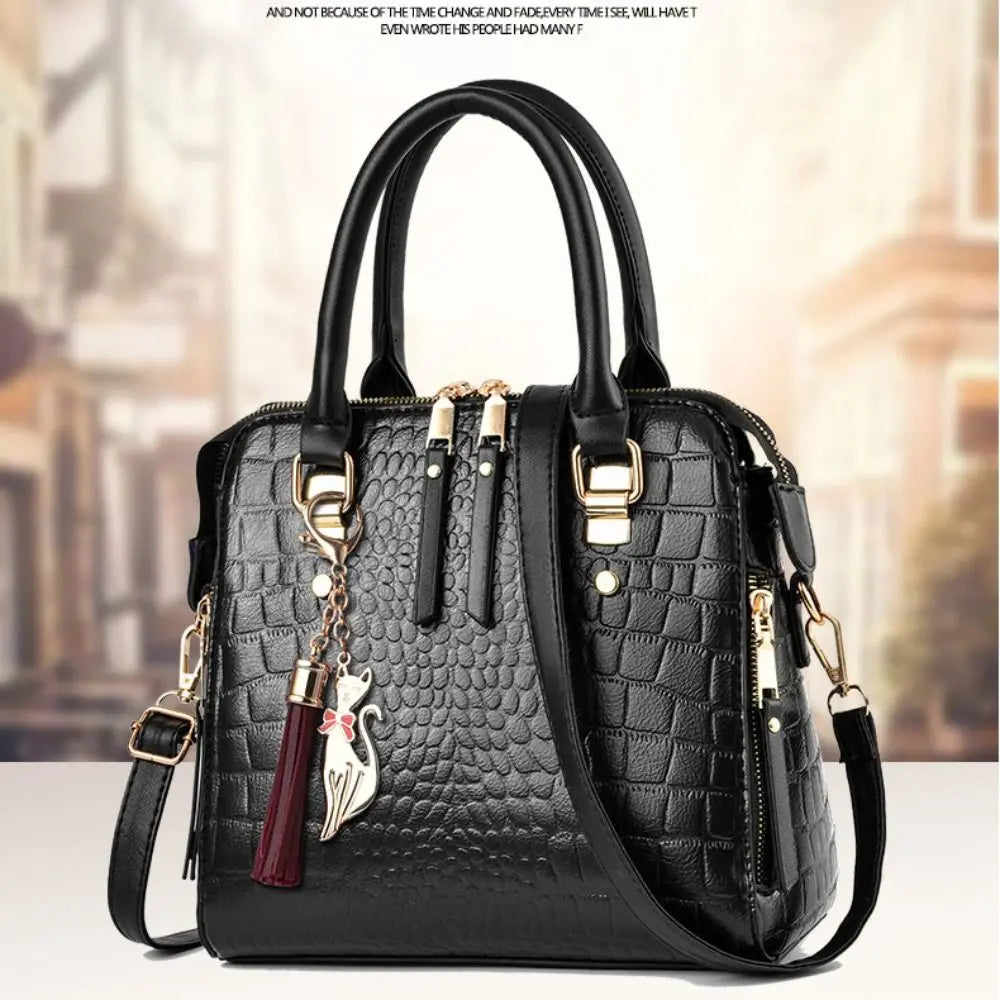 Luxury Crocodile Pattern Handbag