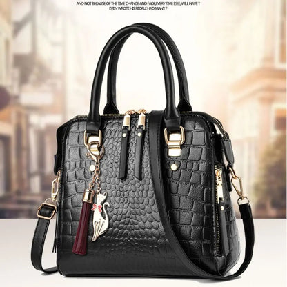 Luxury Crocodile Pattern Handbag