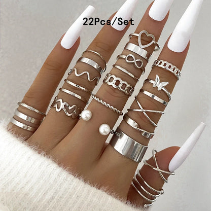 Bohemian Style Women Ring Set