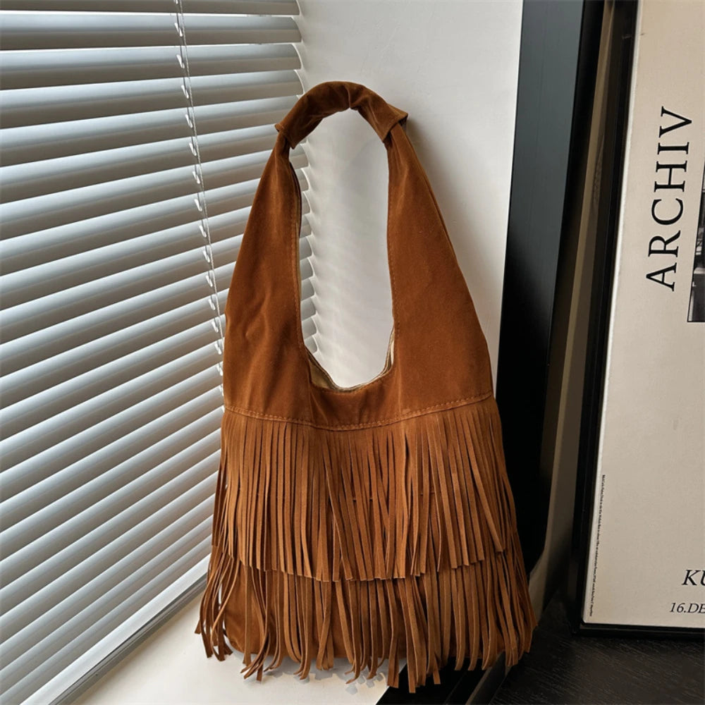 The Muse Soft Fringe Hobo Bag