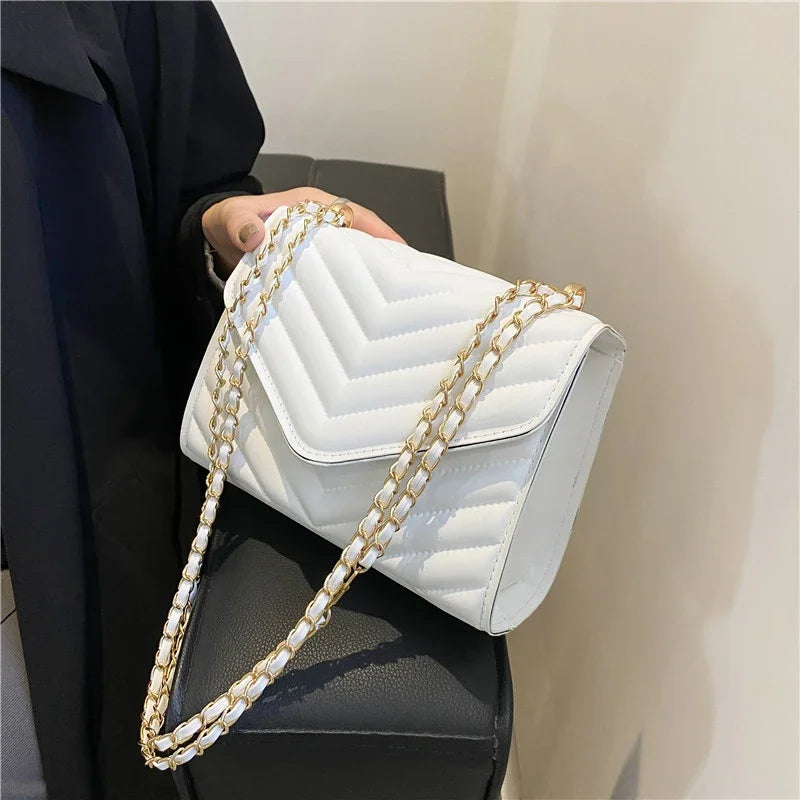 The Chevron Chain Crossbody Bag