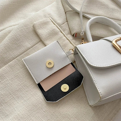 Structured Buckle Top-Handle Mini Bag