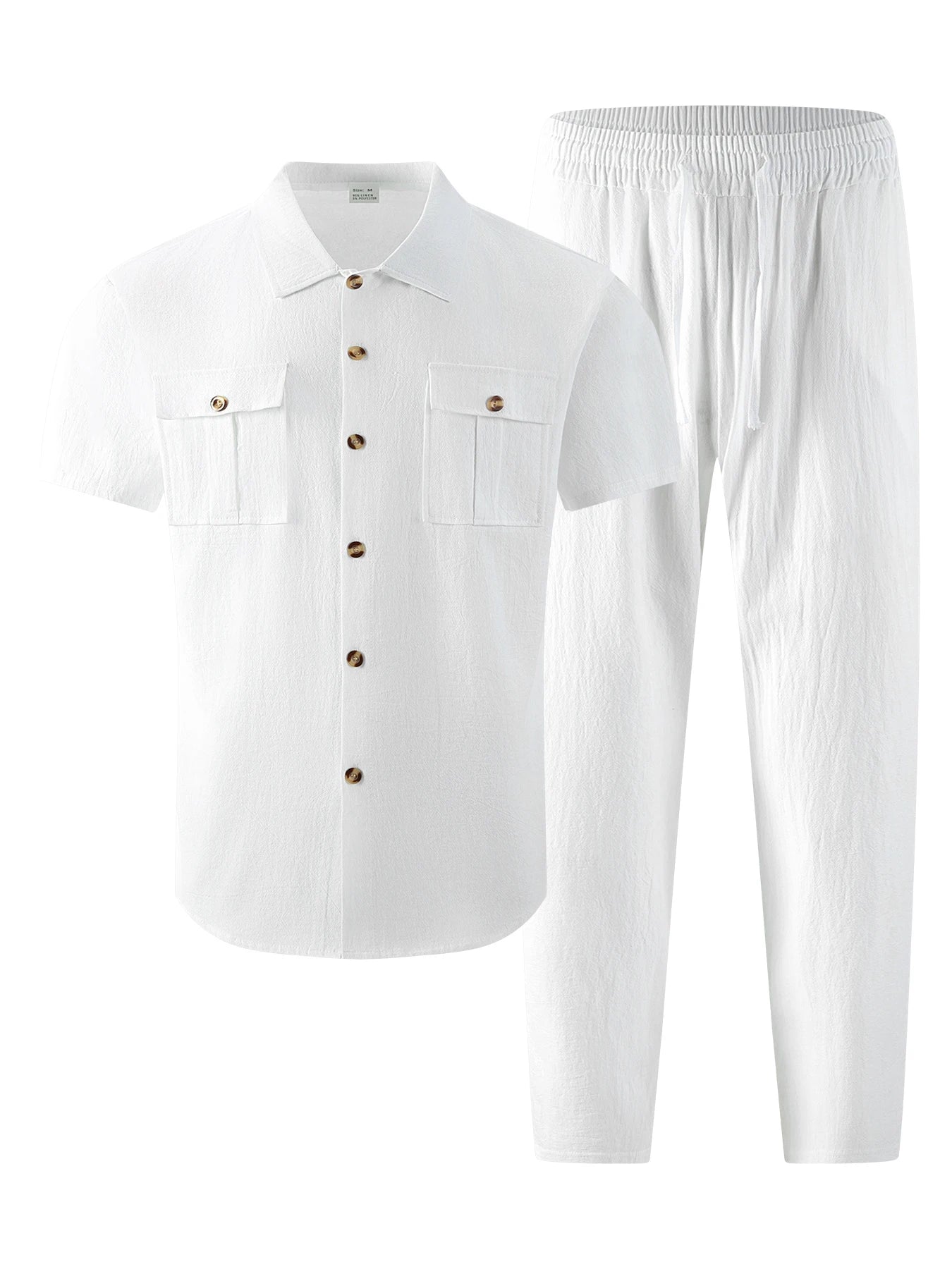 Men's Ultimate Cotton Linen Casual Streetwear Co-ord Set
