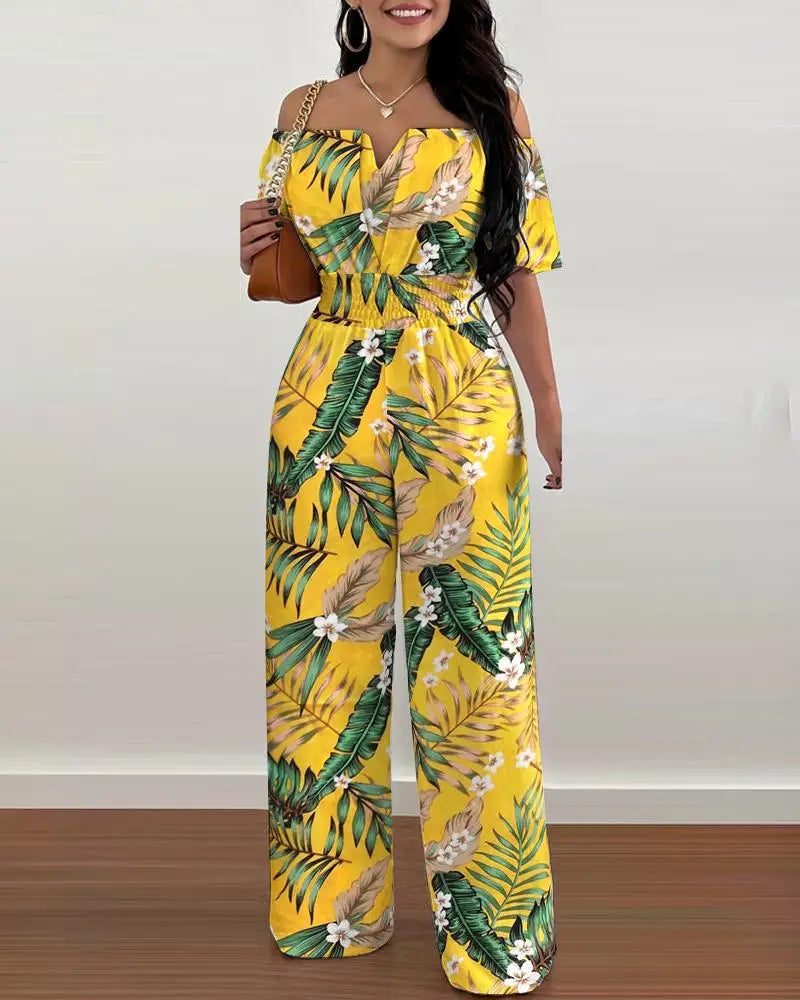 Classy Off-Shoulder High Waist Jumpsuit