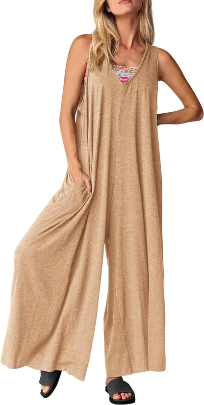 Chic Sleeveless Casual Jumpsuit