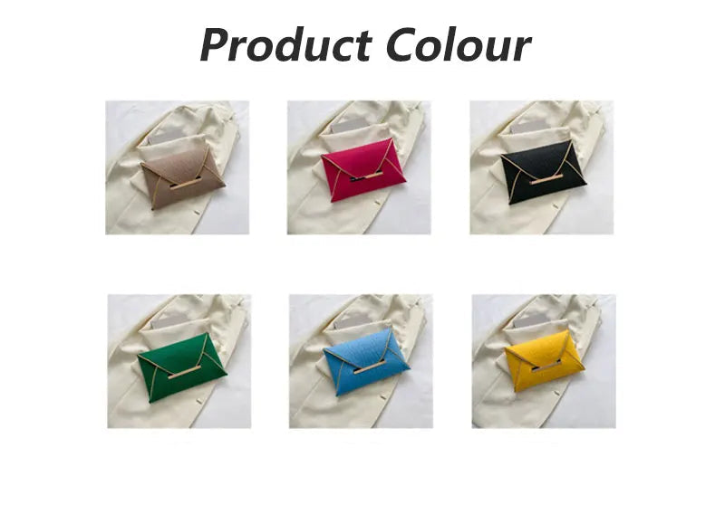 Various colored envelopes displayed on a white background with 'Product Colour' text.