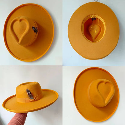 Unisex Wide Brim Fedora Hats