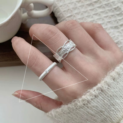 Bohemian Silver Adjustable Rings