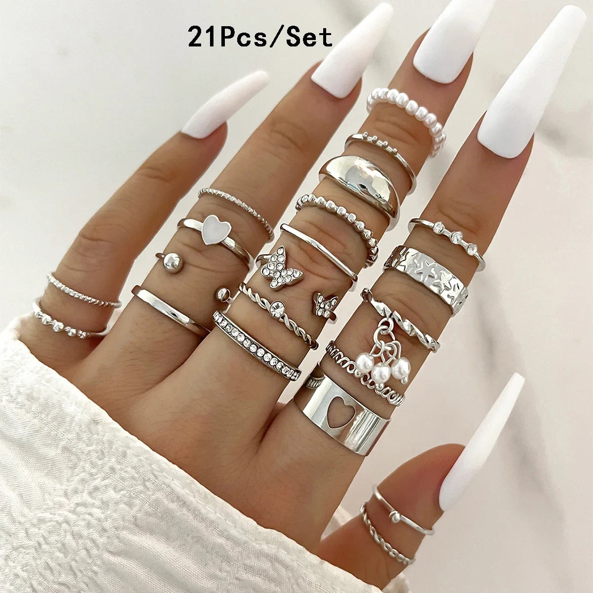 Bohemian Style Women Ring Set