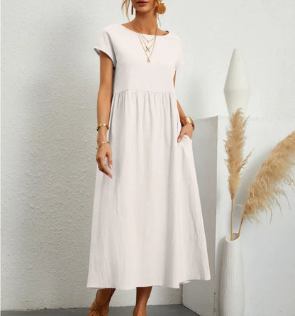 Elegant Summer Linen Dress