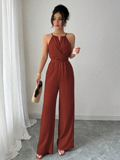 Elegant Wide-Leg Summer Jumpsuit