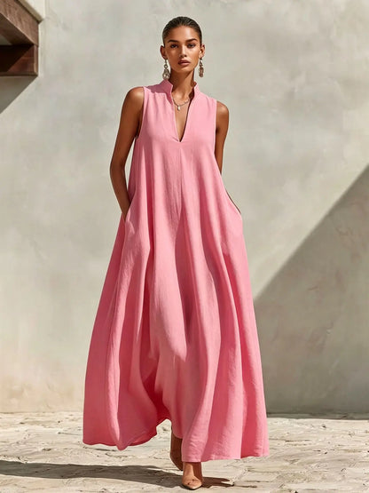 Minimalist Sleeveless Maxi Dress