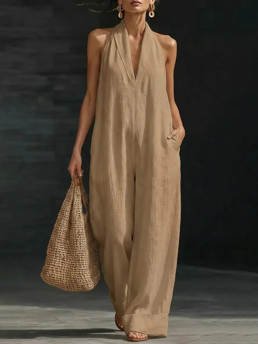 Timeless Wide-Leg Halter Jumpsuit