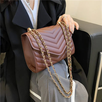 The Chevron Chain Crossbody Bag