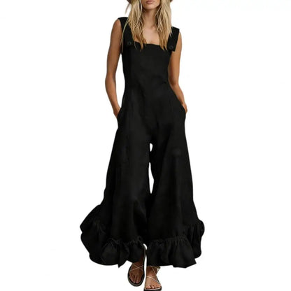 Aurora Ruffle Wide Leg Jumpsuit
