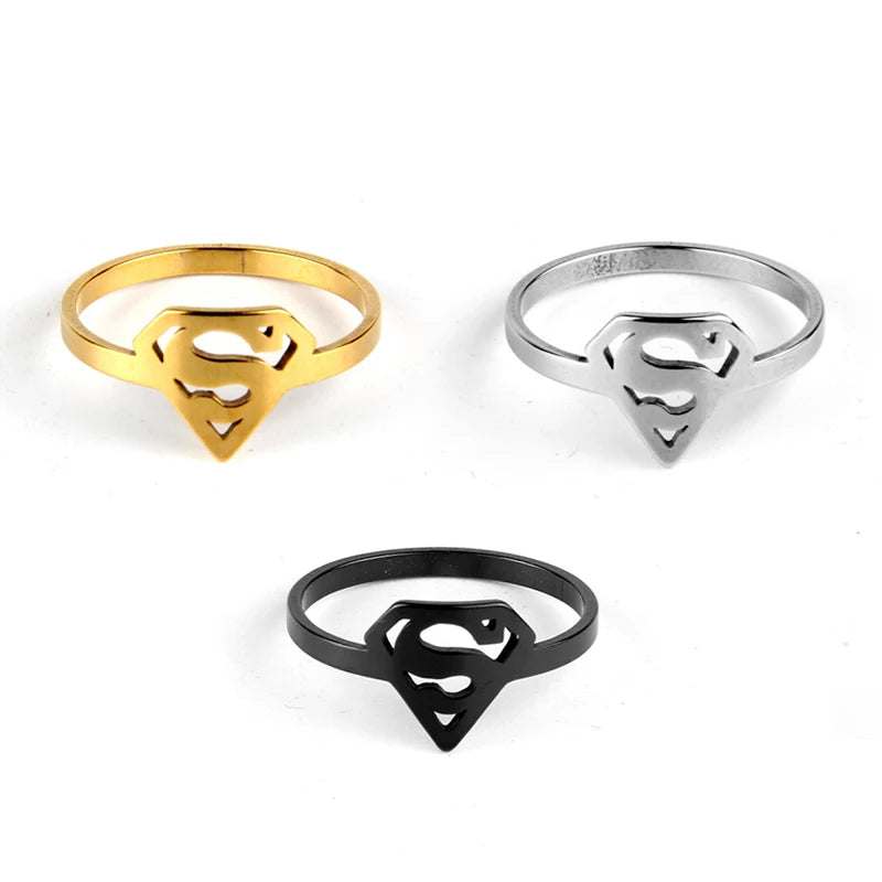 Stainless Steel Superman Ring