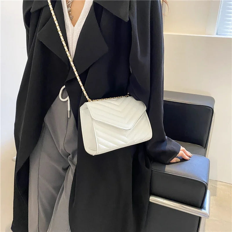 The Chevron Chain Crossbody Bag