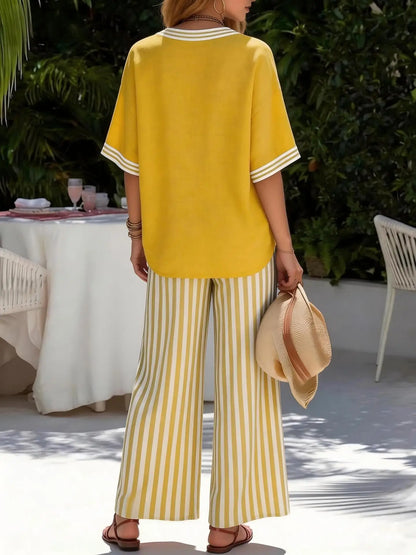 Coastal Breeze Striped Two-Piece Set