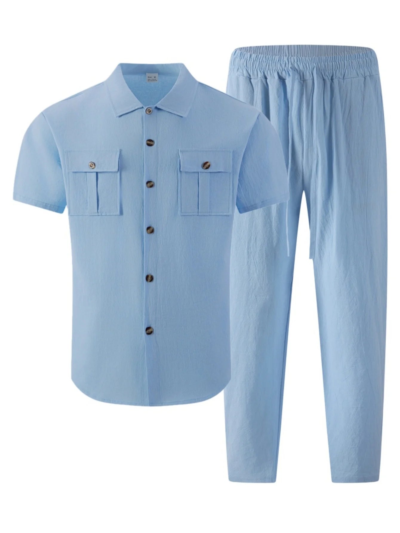 Men's Ultimate Cotton Linen Casual Streetwear Co-ord Set