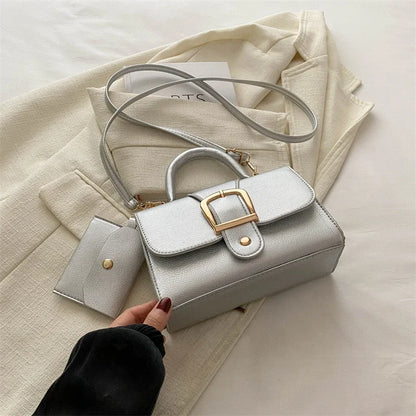 Structured Buckle Top-Handle Mini Bag