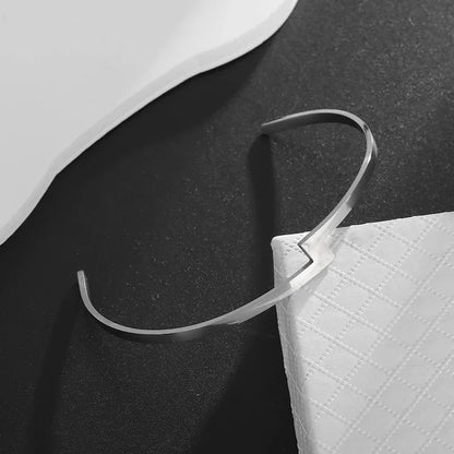Polished Steel Open Cuff Bangle