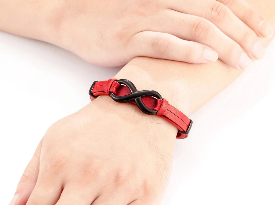 Infinity Bond Leather Wrap Bracelet