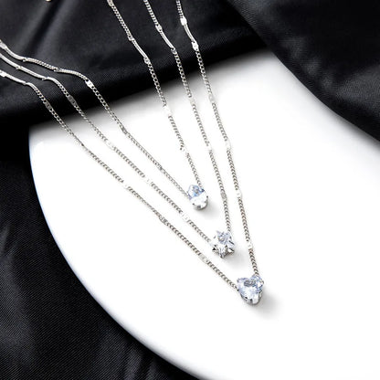 Zircon Charm Pendant Necklace