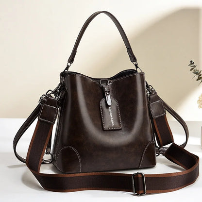 The Elena Structured Vintage Bucket Bag