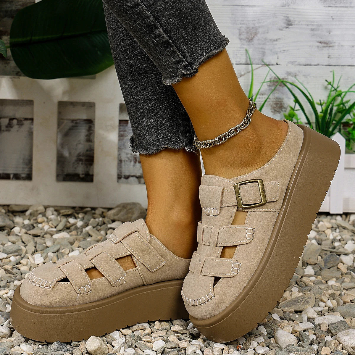 Woven Trail Platform Fisherman Sandals