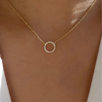 Zircon Charm Pendant Necklace