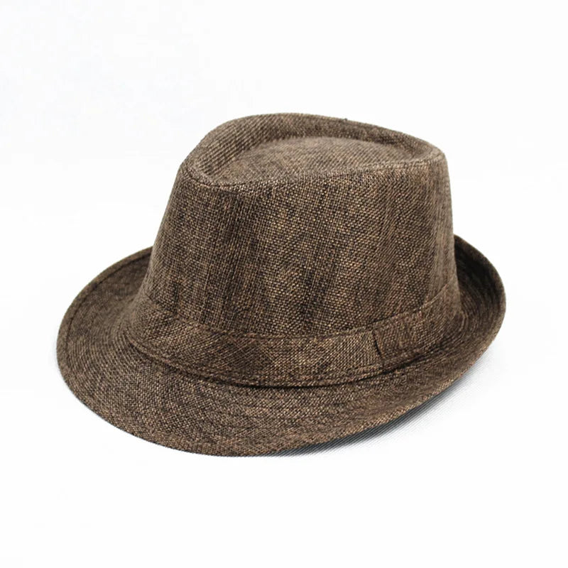 Classic Linen Fedora Hat