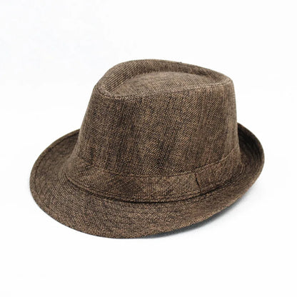 Classic Linen Fedora Hat