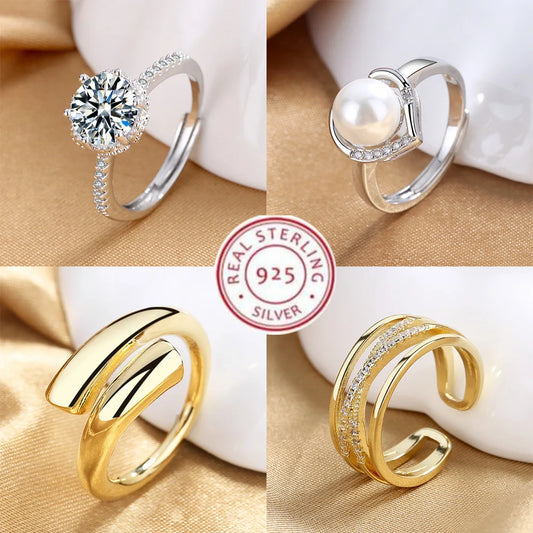 Exquisite Adjustable Sterling Silver Ring
