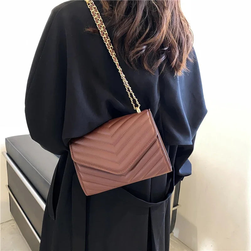 The Chevron Chain Crossbody Bag
