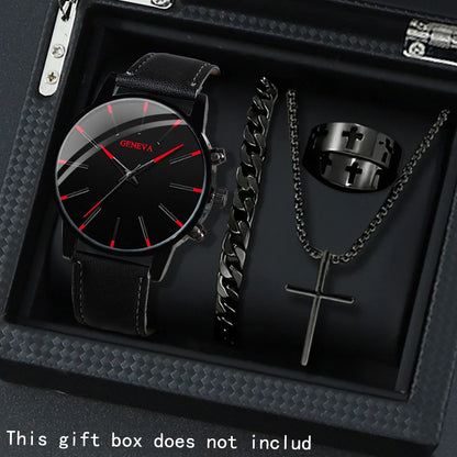 4-Piece Men's Luxury Watch Set