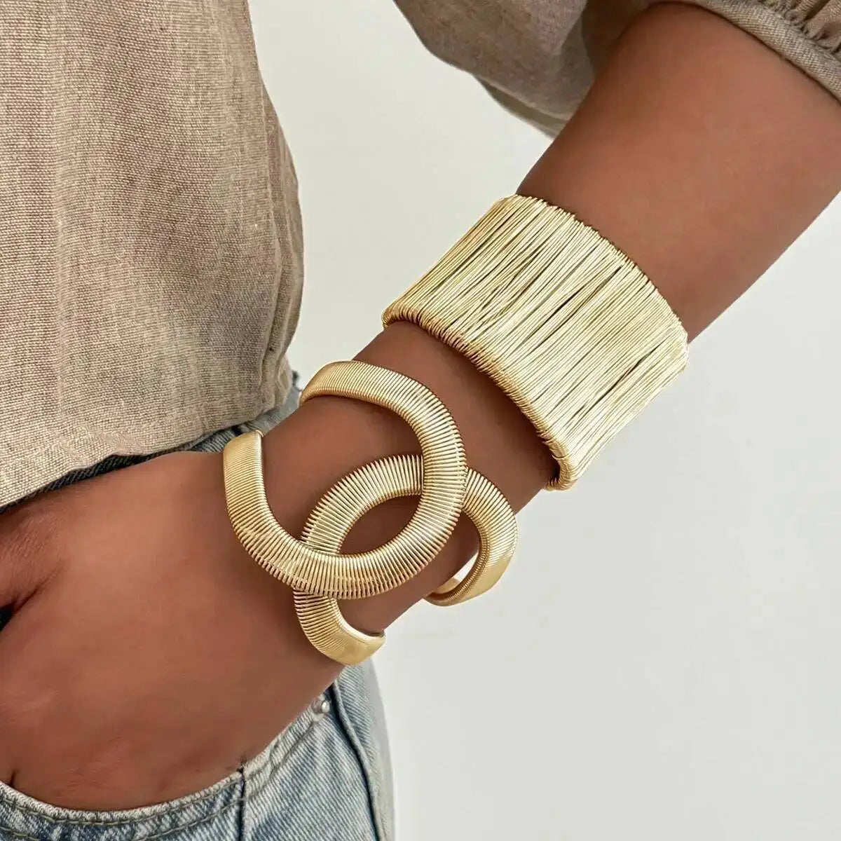 Adjustable Wide Arm Bracelet