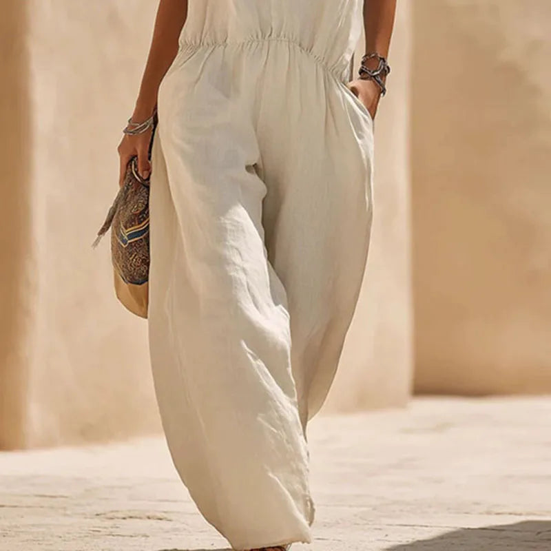 Boho Print Wide Leg Jumpsuit