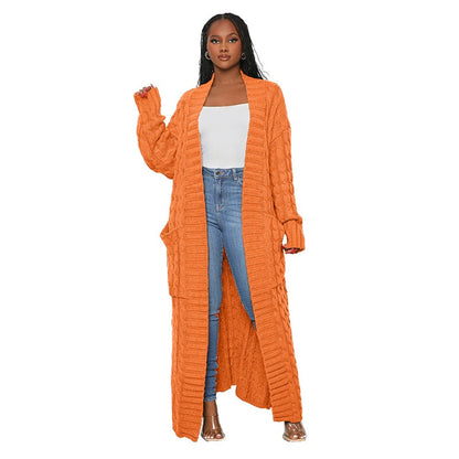 Elegant Knitted Long Sweater Cardigan - ProLyf Styles