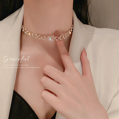 Elegant Beaded Pearl Necklace Women