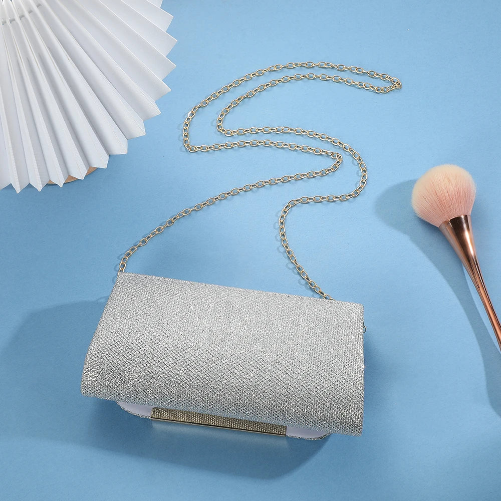 Luxury Shimmer Envelope Clutch