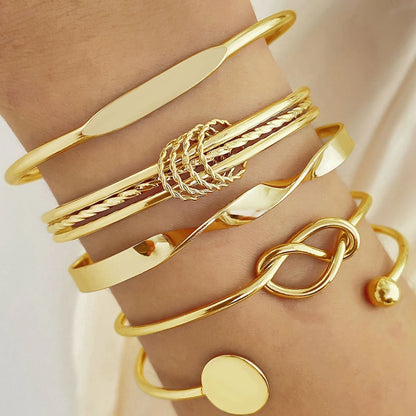 Geometric Silver & Gold Bracelet