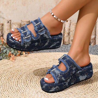 Wildside Wedge Platform Sandals