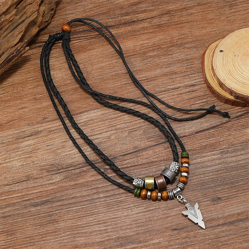 Men's Vintage Layered Arrow Necklace