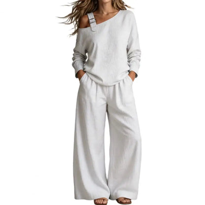 Drape & Drift Off-Shoulder Two Piece Set